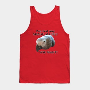 Any Shade of Grey - African Grey Parrot Tank Top